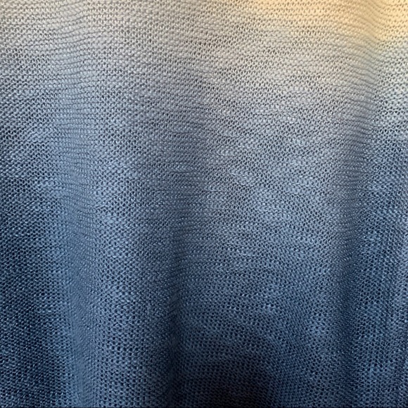 Falls Creek Blue White Ombré V Neck Sweater M - Picture 5 of 6